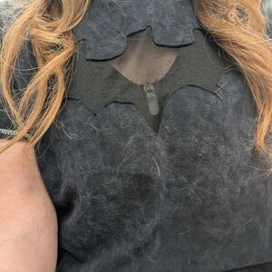 Black Bat-Themed Top